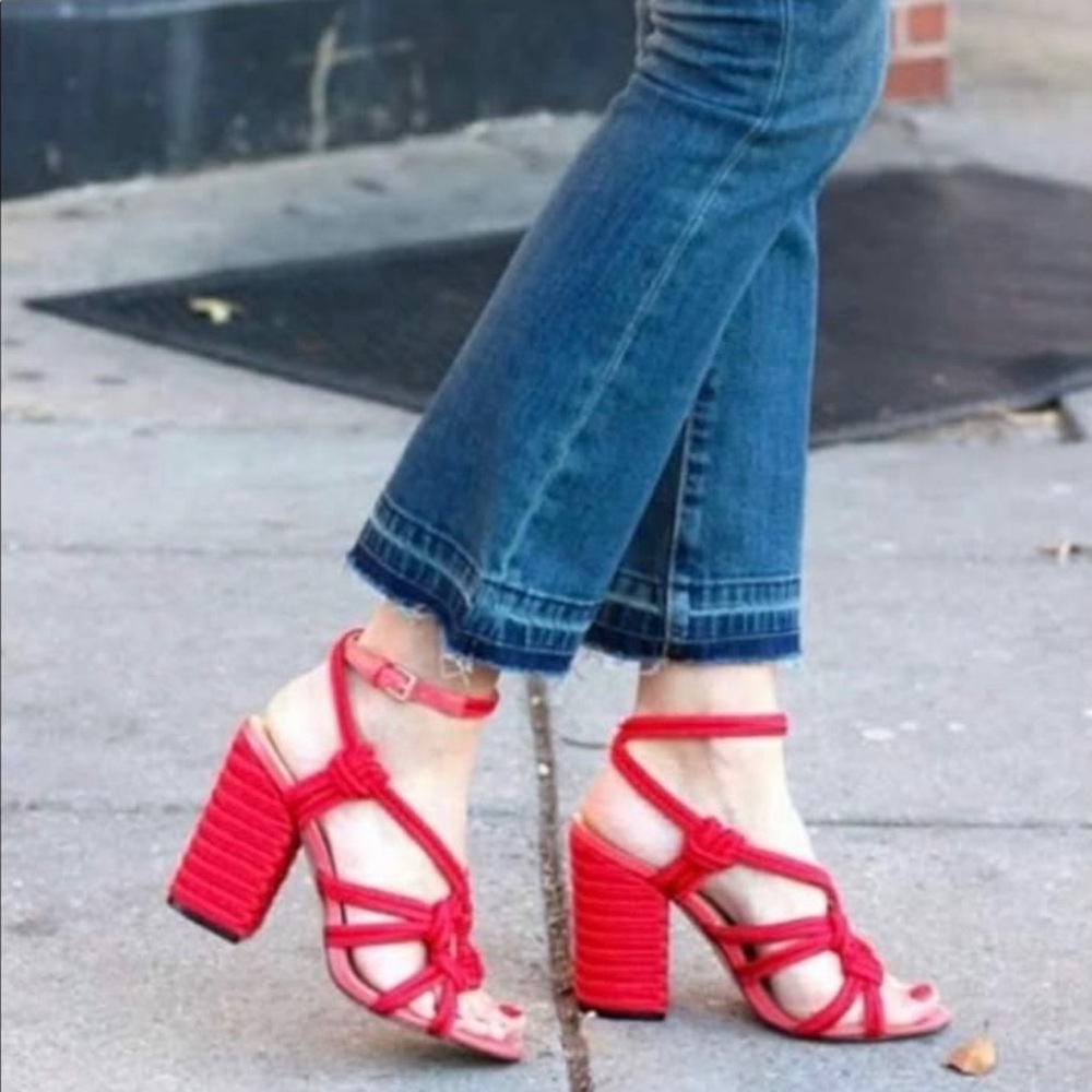 Excellent Cabi Red Sandals new in box. Purchased but they don’t fit me.